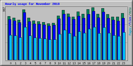 Hourly usage for November 2018